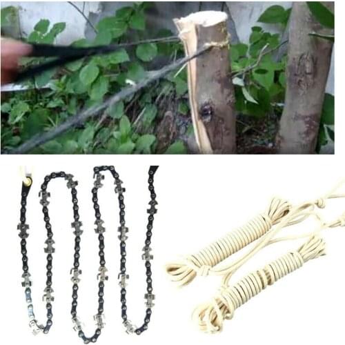 Portable Outdoor Camping Climbing Tree Branch Hand Rope Chain Saw Cutting Tool Hand Rope Chain Saw Outdoor Camping Hiking