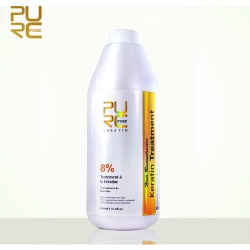 PURC 1000ml 8% formalin keratin hair treatment Brazilian keratin straightening for hair Repair Damage Frizzy Hair