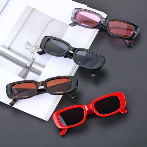 Retro Square Women Sunglasses Small Rectangle Sun Glasses UV 400 Protection Vintage Eyewear Travel Outing Accessories