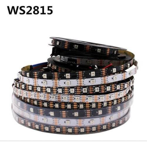 1M/5M WS2815 LED Strip 5050 RGB Lamp DC12V 30 60 144LEDS/M Smart Pixels Addressable Dual Signal RGB full color LED strip