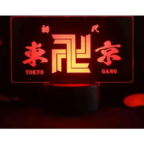 Anime LED Light Tokyo Revengers for Kids Child Bedroom Decoration Birthday Gift Room Decor Desk Manga 3d Lamp Tokyo Revengers