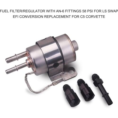 Fuel Filter/Regulator with AN-6 Fittings 58 PSI for LS Swap EFI Conversion Replacement for C5 Corvette Car Accessories