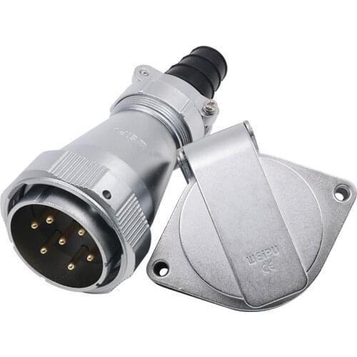 WY48 TI+ZG M48 Waterproof Outdoor Seal Industrial Electrical IP68 Aviation Connector Adapter 5pin 7pin 20pin 27pin 38Pin 42Pin