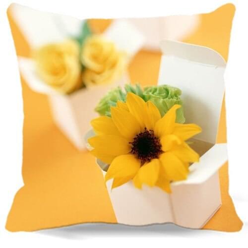 16" 18" 19" 9 style Yellow Chrysanthemum Soft Pillow case Flowers throw cushion cover for Home car sofa decor Gift