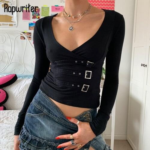 Kawaii Letter Print Turtleneck Long Sleeve Y2k Crop Top 2021Black Womens T-Shirts Harajuku Khaki Tee Shirt Female Streetwear
