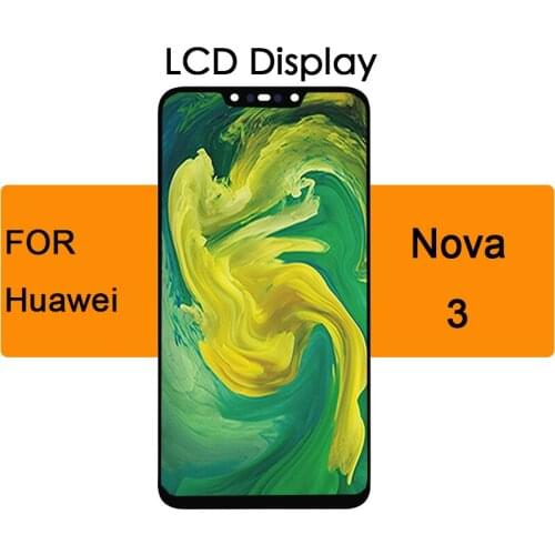 Brand New For Huawei Nova 3 LCD Display Touch Screen Digitizer Assembly PAR LX1 LX9 Screen Nova3 Display Replacement With Frame