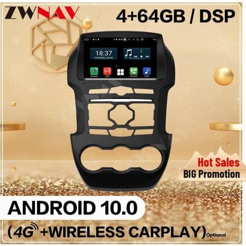128 2 Din For Ford Ranger 2011 2012 2013 2014 Android 10 Screen Car Multimedia Player Audio Radio GPS Navi Head Unit Auto Stereo