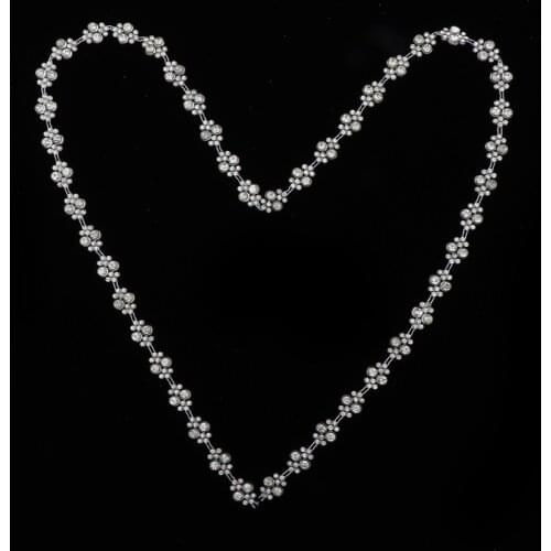 1yd Rhinestone Ribbon Diamond Border Rhinestone Ribbon Crystal Applique For