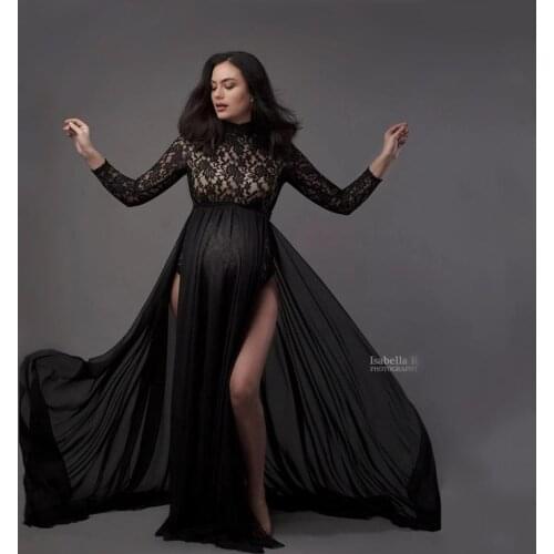 2020 Maternity Photography Outfit Dress and Bodysuit Sets Pregnancy Photo Shoot Dress Sets Bodysuit Stretchy