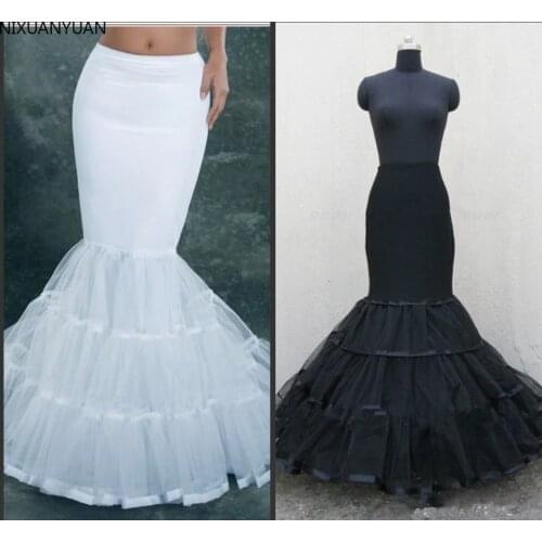 2021 In Stock Wedding Mermaid Petticoats and Wedding Dress Lining Underskirt Crinoline Accessory for Bridal