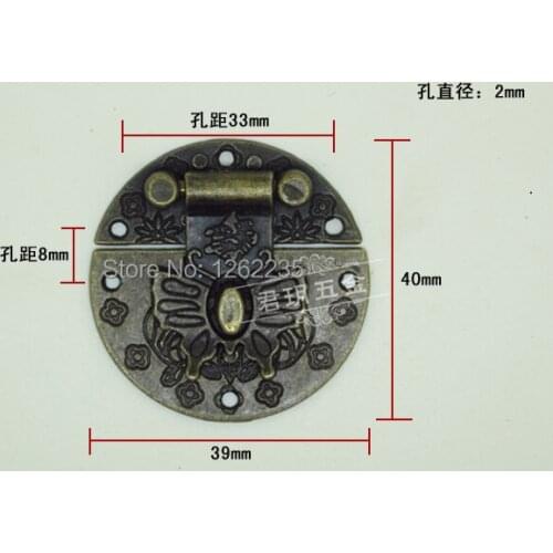 39 * 40mm Furniture Hardware alloy lock Butterfly buckle panel Wooden buckle Wooden buckle Crafts Box Buckle Wholesale