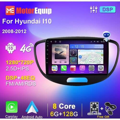 Android Car Radio Stereo Autoradio For Hyundai I10 2008-2012 Multimedia Player Navigation GPS Send Rear View 2din Audio for Cars