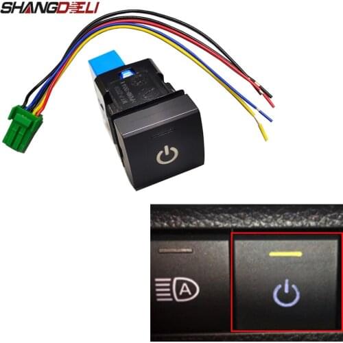 Car Power On Off Switch Push Button with Connection Wire for Toyota Camry for Avalon Rav4 2019 2020