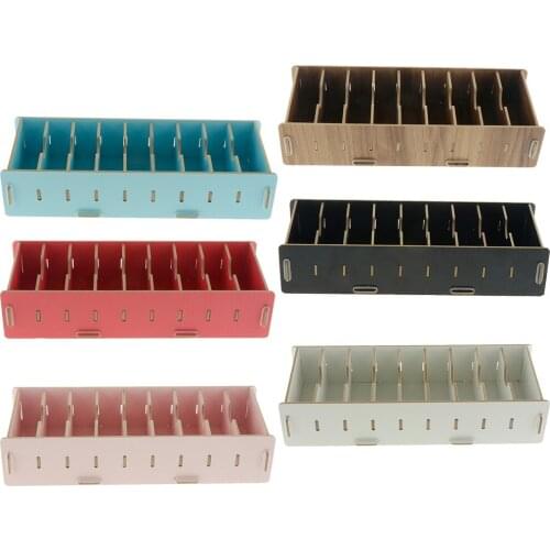 9 Dividers Name Card Wooden Business Card Case Office Desktop,Card Storage Universal Name Card Box,28.5cm