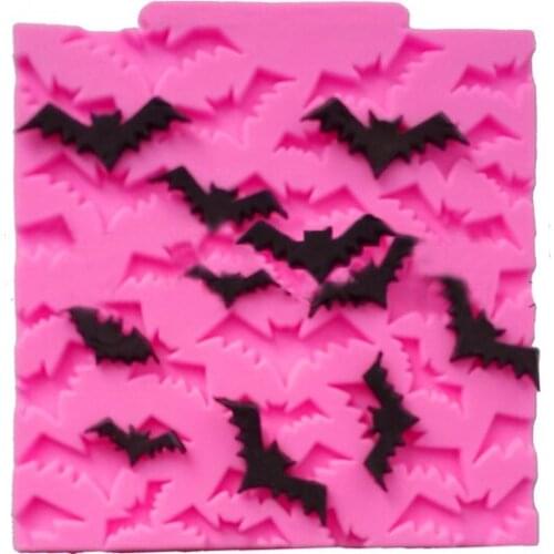 Hot Selling Halloween Bats Silicone Cake Mold Fondant DIY cake Decorating Tools DIY Soap Molds chocolate pudding mold