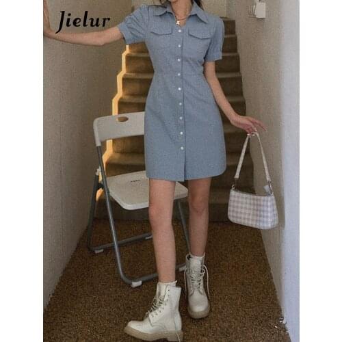 Голубые летние платья Jielur China At AliExpress