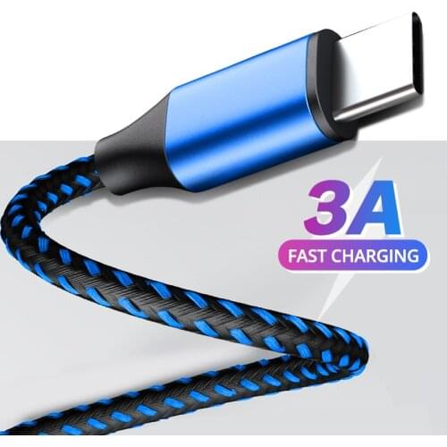 ANMONE 3A 18W Fast Charging Type C USB Cable For Samsung Xiaomi Redmi Huawei Type C Mobile Phone Charging Wire Cord USB C Cable
