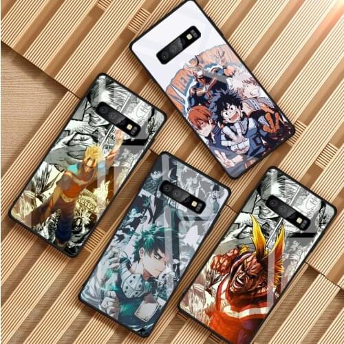 My Hero Academia Cool Tempered Glass Phone Case For Samsung Galaxy S8 S9 S10 S20 PLUS J6 J8 2018 NOTE 8 9 10 Cover Shell
