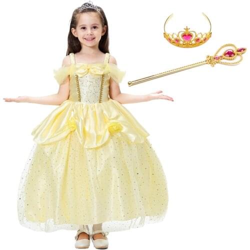 Fancy Cinderella Girls Dress Costumes For Kids Cosplay Dresses Princess Dress Children Party Dresses Fantasia Vestidos