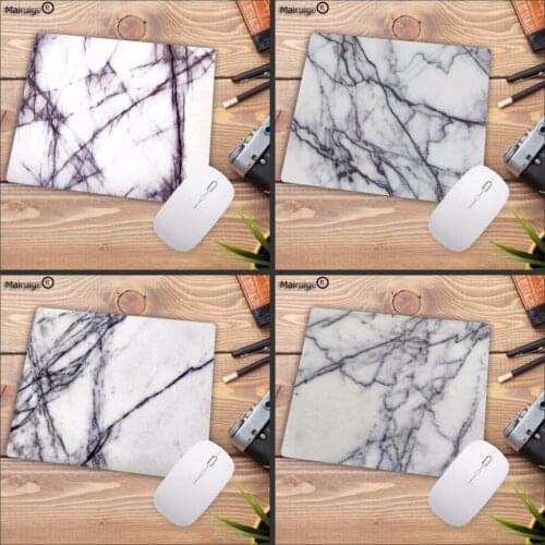 Mairuige Stylish Gray And White Marble Big Promotion Rubber Anti-slip Mice Mat Computer Mousepad for Dota LOL Gaming Mouse Pad