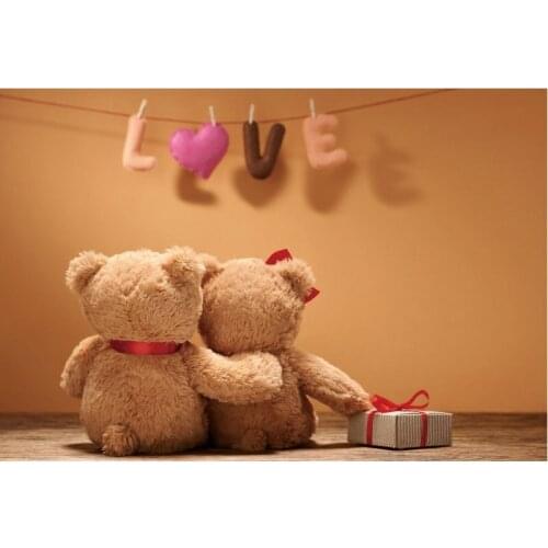 Bear Couple LOVE Mothers Day Backdrop Room Decor Photo Booth Studio Prop