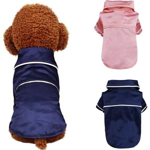 Pet Soft Silk Dog Pajamas Spring Gorgeous Fashion Breathable Comfortable Dog Pajamas Bulldog Chihuahua Pet Clothes Pet Products