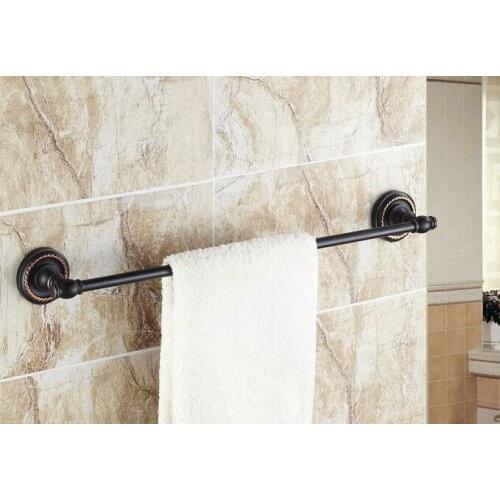 Wall Mounted Black Oil Rubbed Brass Bathroom Single Towel Bar Towel Rail Holder Bathroom Accessory mba212