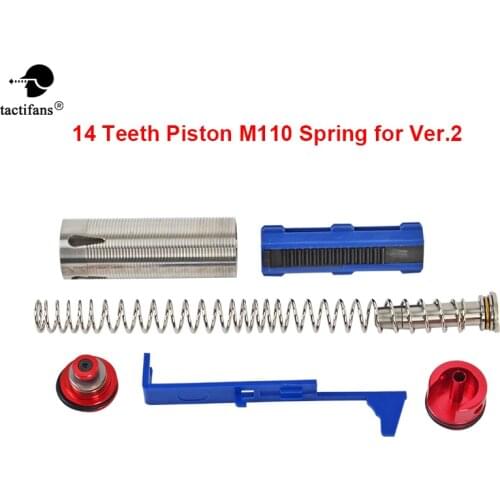 Tune Up Torque 7 Sets for M4 Airsoft AEG 140 Spring/14 Teeth Piston/Cylinder/Cylinder Head/Piston Head/Spring Guide/Tappet Plate