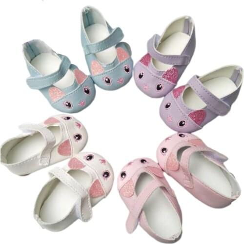 For 43cm Born Baby Dolls Shoes for Reborn Bebe Doll Shoes 18 Inch Girl Doll Cute Shoes