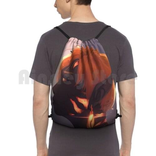 Paragon-The Fey Backpack Drawstring Bags Gym Bag Waterproof Paragon Thefey Fey Games Saidrawing Evil