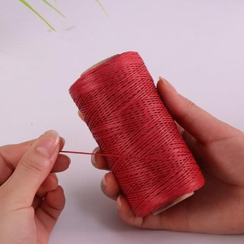 150D 260m Flat Thread Wax Line Leather Sewing Waxed Thread Cord for Leather Craft DIY Handmade Wear-Proof Sewing Threads