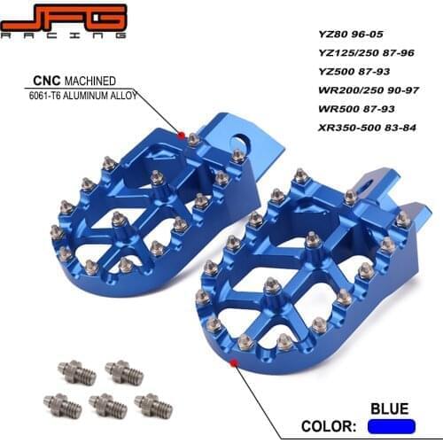 Motorcycle CNC Footpegs Footrest Foot Pegs For YAMAHA YZ80 YZ125 YZ250 YZ500 WR200 WR250 WR500 HONDA XR350 XR450 XR500