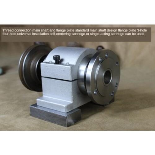 Lathe spindle high-strength thread connection woodworking lathe head assembly with flange (chuck not included)