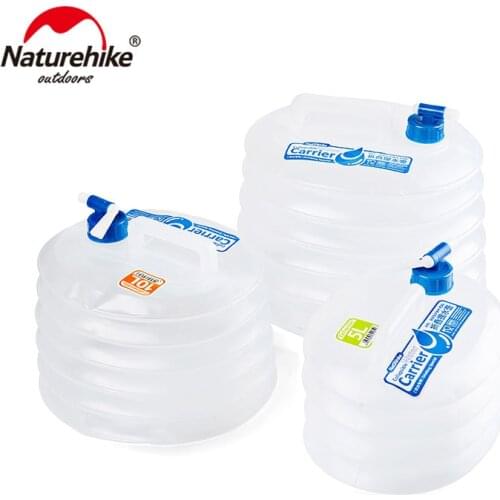NatureHike Collapsible Water Bucket Folding Storage 5L PE Food Grade Outdoor Hiking Camping Accessories Travel Kits NH14S002-T