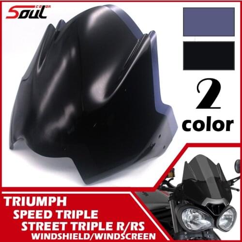 Motorcycle Sports Visor Windshield Viser WindScreen Fits For TRIUMPH SPEED TRIPLE 2016-2020 STREET TRIPLE R/RS 2017-2019 2018