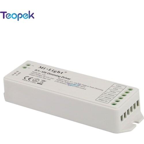 MiBoxer LS4 led Dimming Driver PWM or Push Dimming Signal Input Led Controller 0/1~10V For Single Color Led Strip