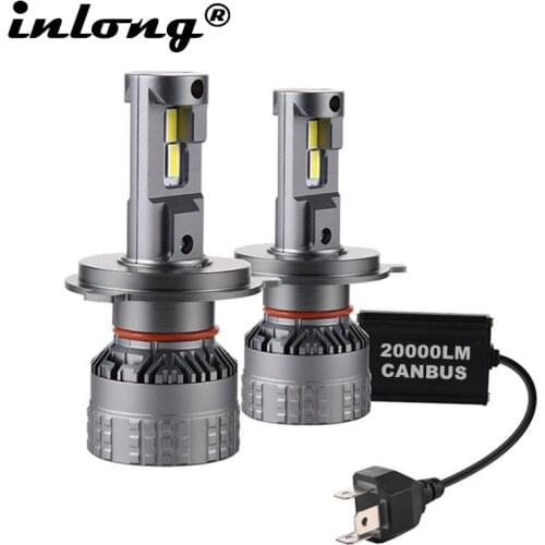 2Pcs With ZES Chip H4 Led Bulbs H7 Lamp 20000LM No Error Canbus H1 H8 H9 H11 9005 HB3 9006 HB4 Car Headlight 6000K Fog Lights