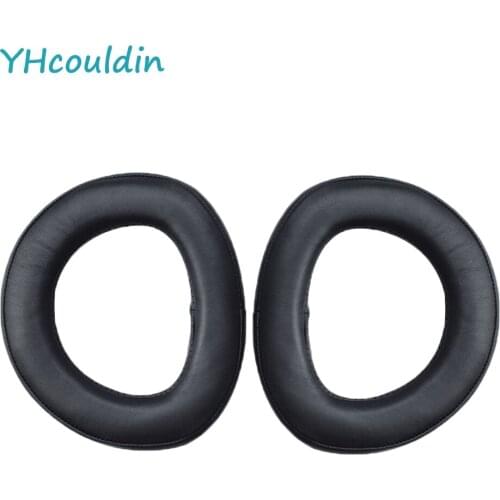 YHcouldin Sheepskin Ear Pads for Sennheiser HD800 HD800S Headphones Genuine Leather Ear Cushions Black Replacement Earpads Cover