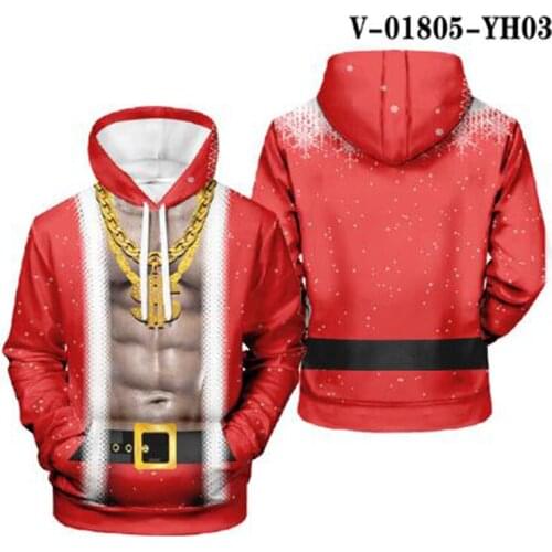 Funny Christmas Costume 3d Hoodies Pullover Streetwear Men Women Hoodie Hoody Sport Long Sleeve Unisex 3D Hooded Sweatshirt Tops