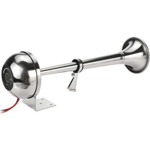 328DB 12V Super Loud Universal Air Horn Single Foot Chrome-plated Truck Air Horn Kit Adjustable Horn Suitable For Boat Trailers