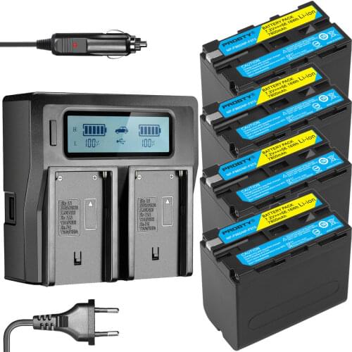 7800mAh NP-F960 NP-F970 NP F960 F970 rechargeable battery + LCD fast dual charger for SONY HVR-HD1000 HVR-HD1000E HVR-V1J