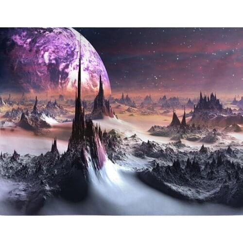 5D DIY Diamond Painting Full Square/Round Drill "Moon mountain scene" Embroidery Cross Stitch gift Home Decor craft LG2476
