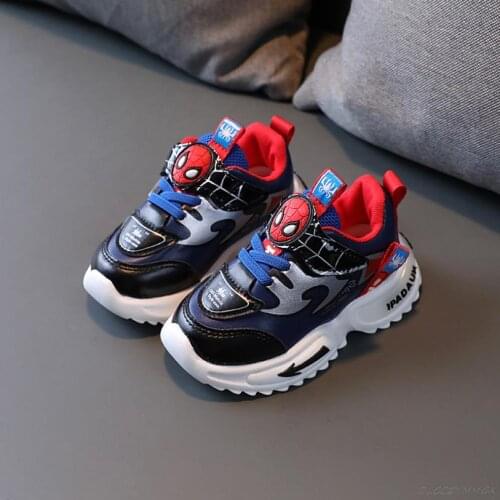 Autumn Spiderman Kids Shoes For Boys Girls Running Cartoon Children Sneakers Walking Tenis Infantil Teenagers Sport Shoes