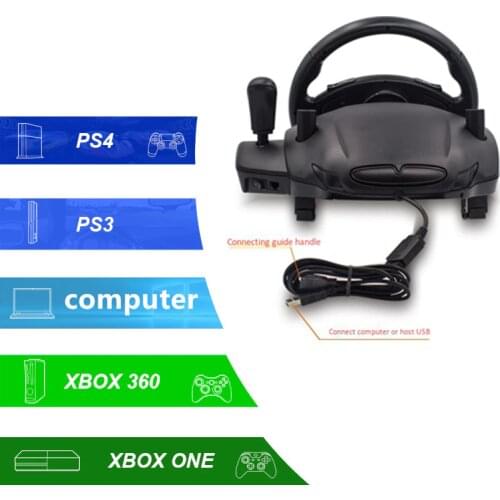 Double vibration computer game steering wheel programmable racing games driving simulator Multi interface Multi-game machine 270