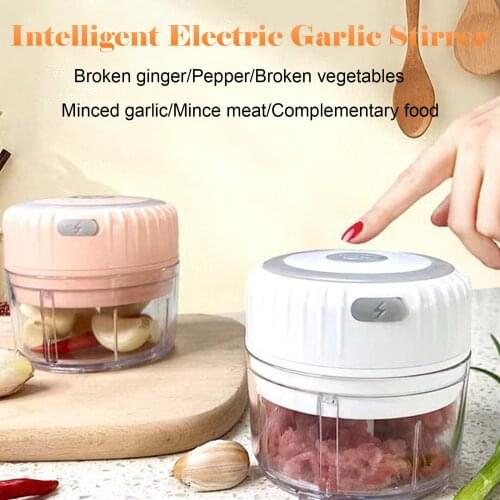 Electric Food Crusher Mini Garlic Press Garlic Crusher Vegetable Chopper For Kitchen Crushed Garlic Crushed Ginger Crushed Chili