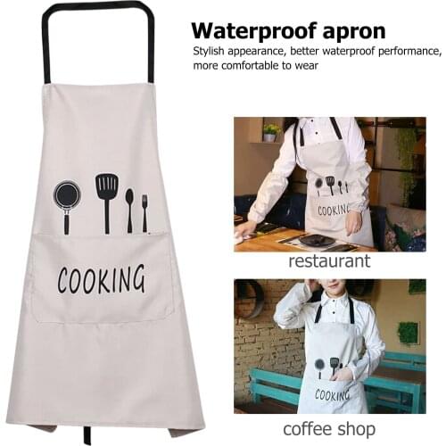Bib Aprons for Kitchen Garden Apron Barbecue Cooking Aprons with Pockets, Waterproof Oil-Proof Aprons, 앞치마, delantal cocina