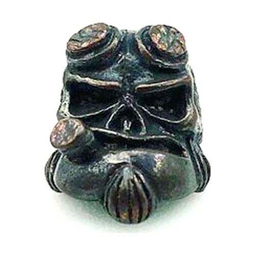 Outdoors DIY Tools EDC Copper Cigar Man Skull Knife Beads Lanyard Pendants Key Rings Accessories