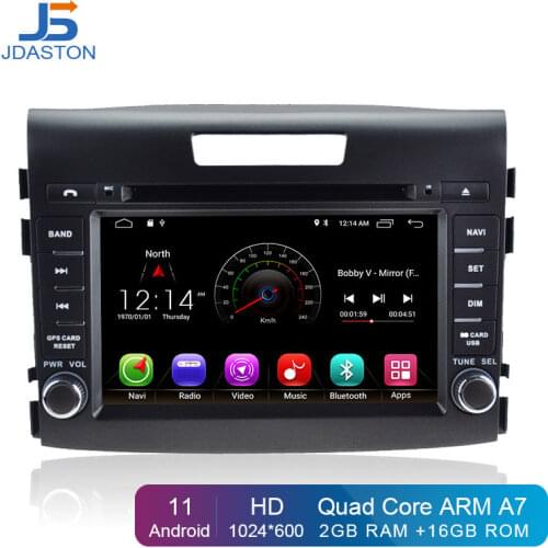 JDASTON Android 10.0 Car Multimedia Player For Honda CRV CR-V CR V 2012-2016 2 Din Car Radio GPS Navigation DVD IPS WIFI Stereo