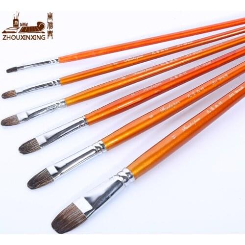 Art supplies stone irrigation hair gouache 6 pcs Artist oil painting brush sets of brush sets watercolor art supplies