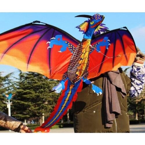 1pcs 140x120cm Classical 3D Dragon Kites Single Line With Tail Outdoor Kids Toy Flying Toys For Children Kids Stunt Kite